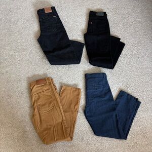 Boys’ Size 14/16 Black, Tan & Navy Pants Bundle of 4